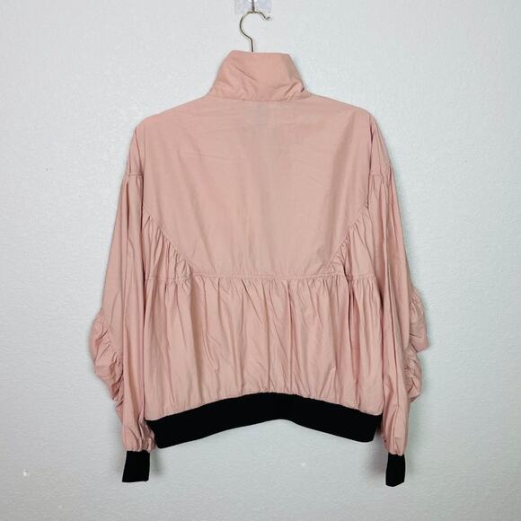 FOREVER 21 Black & Blush Half Zipper Pullover Sz S - Picture 6 of 6